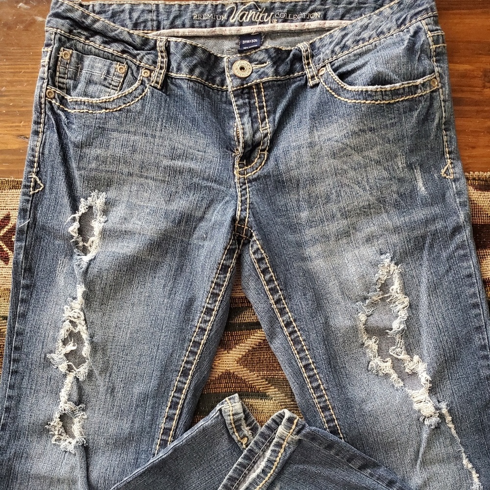 Vanity Collection Womens Destroyed Jeans